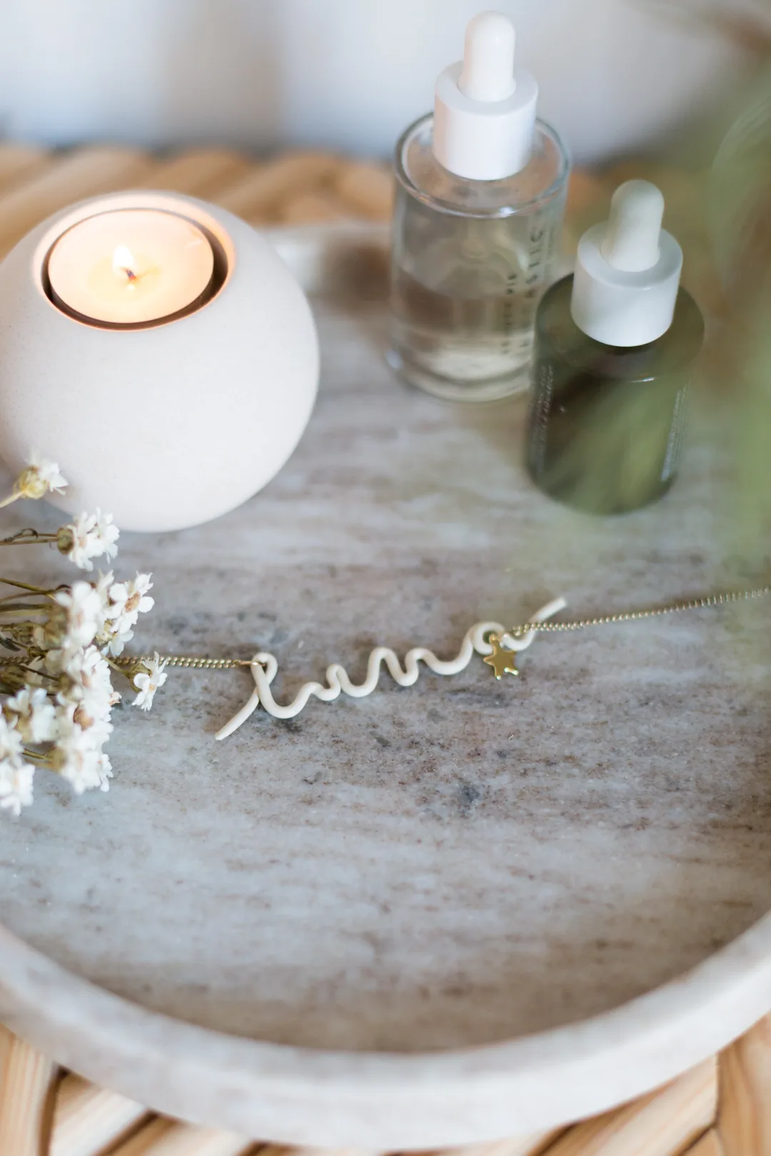 diy clay name necklaces