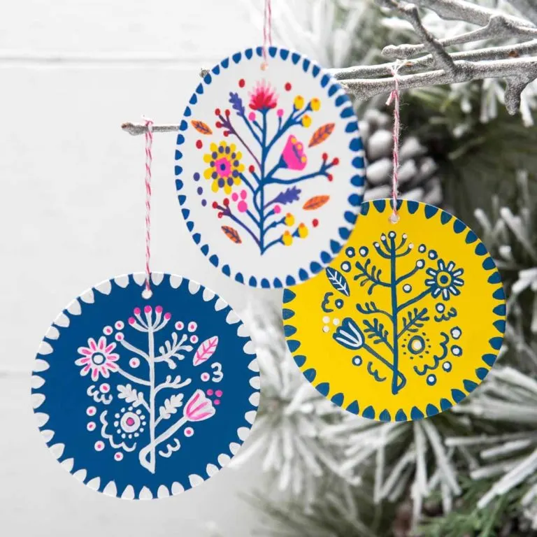 DIY Hand-Painted Nordic Design ornaments