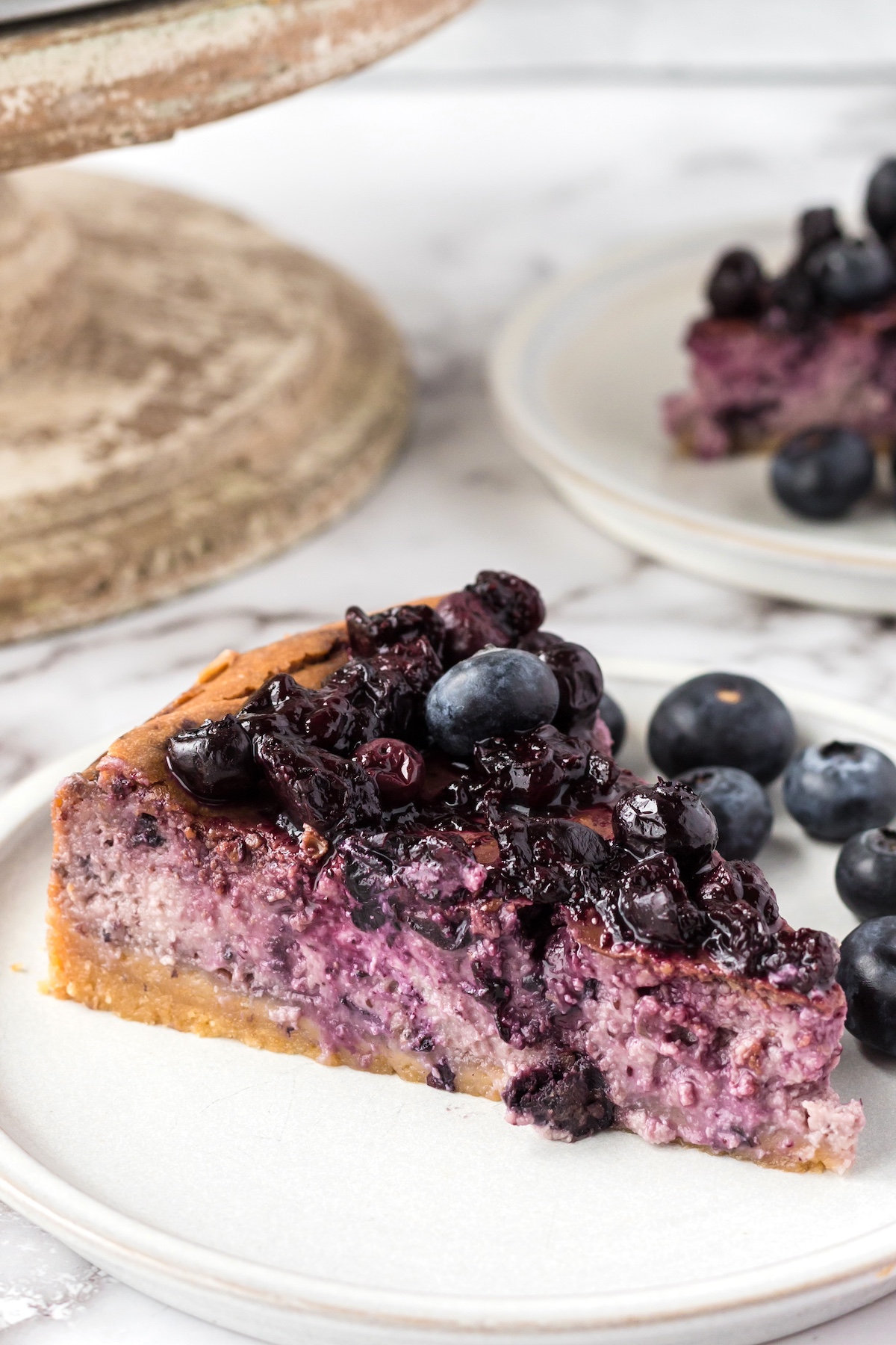 blueberries and cream cheesecake