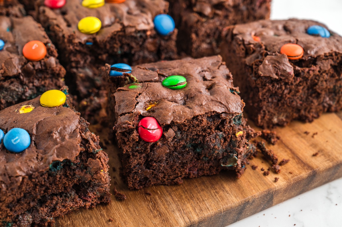 m and m brownies