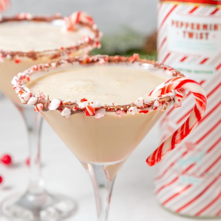 peppermint martini cocktail