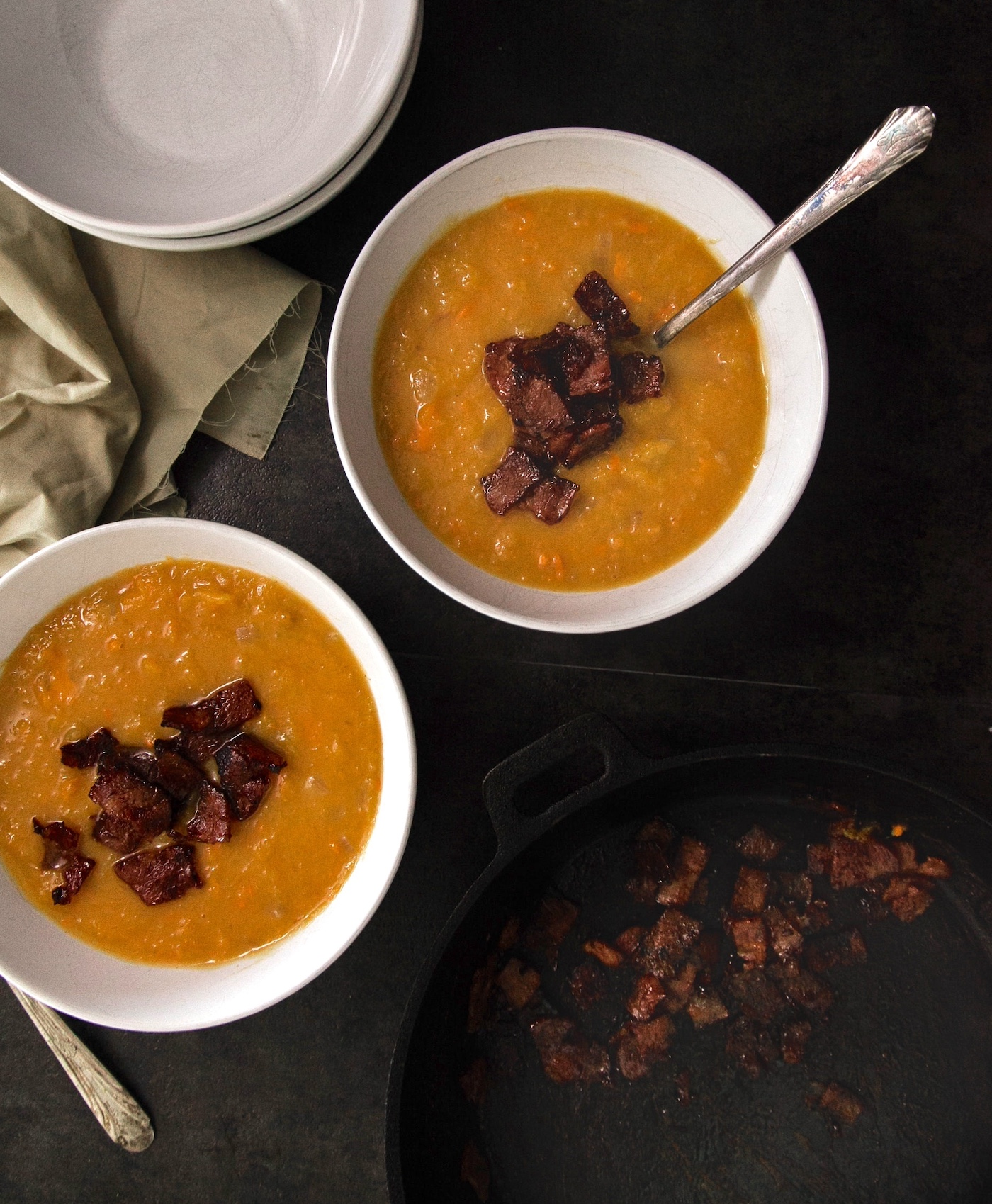 sweet potato and acorn squash soup