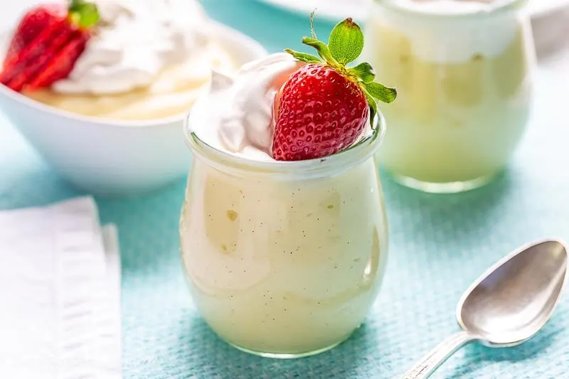 Homemade vanilla pudding