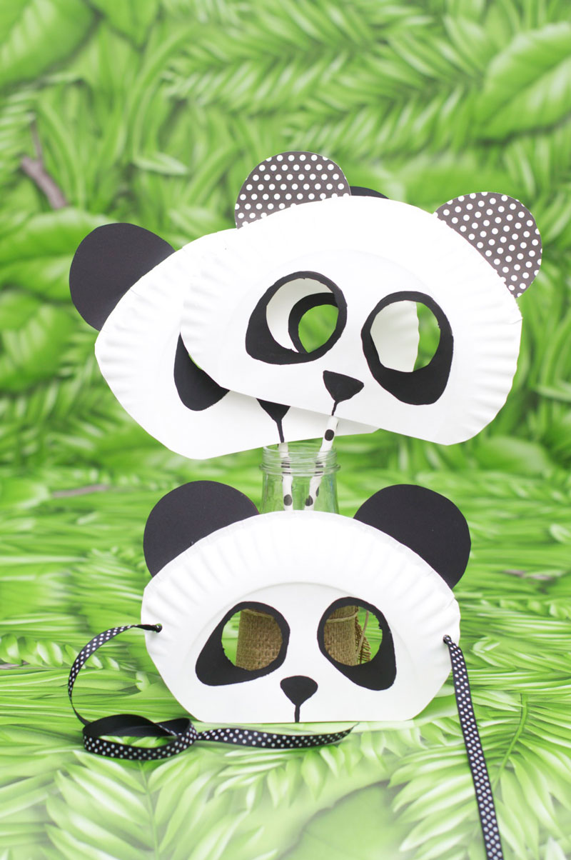 Panda Mask from Paper Plate