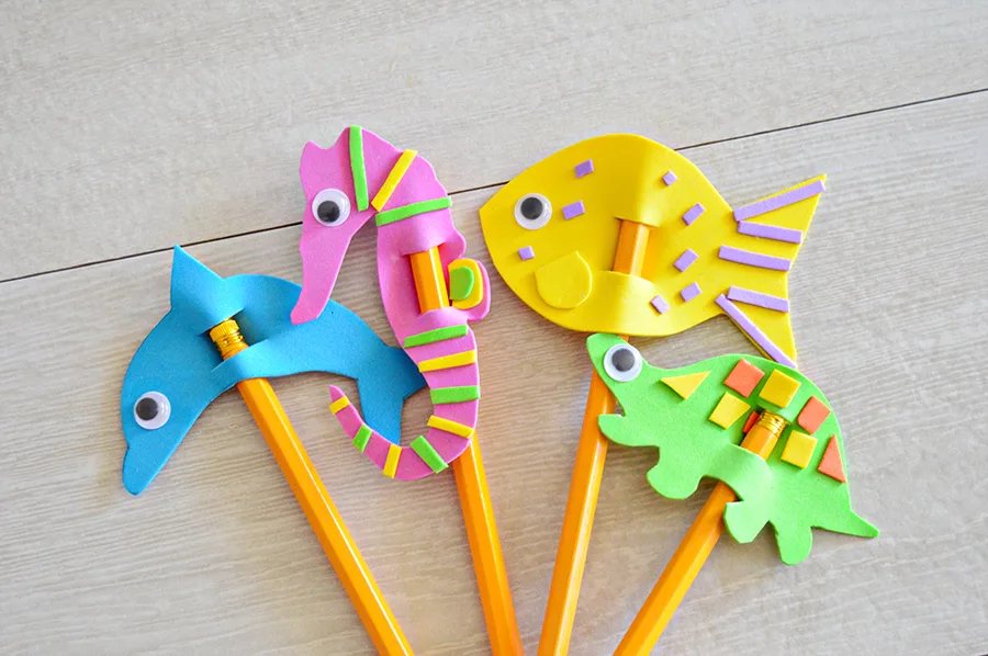 Foam Ocean Animal Pencil Toppers