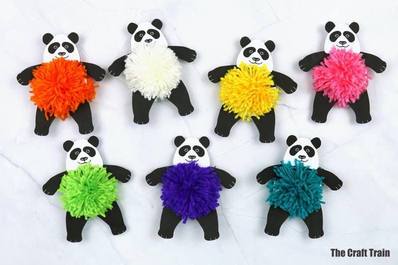 Printable pom-pom panda