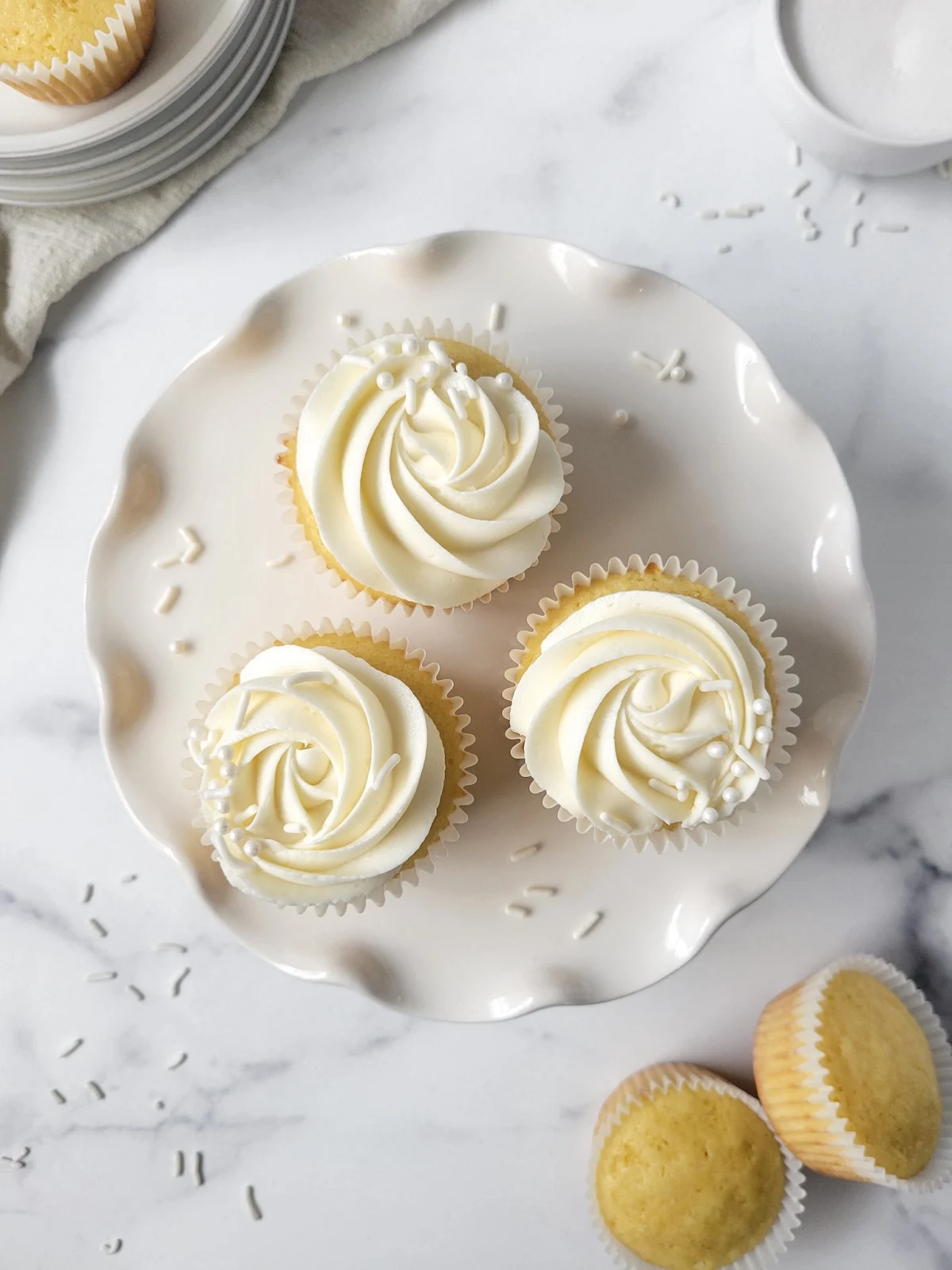 Small Batch Vanilla Cupcakes