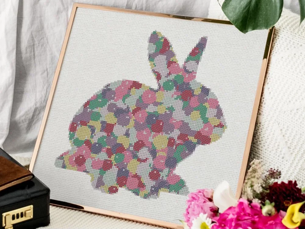 Spotty Bunny Cross stitch pattern