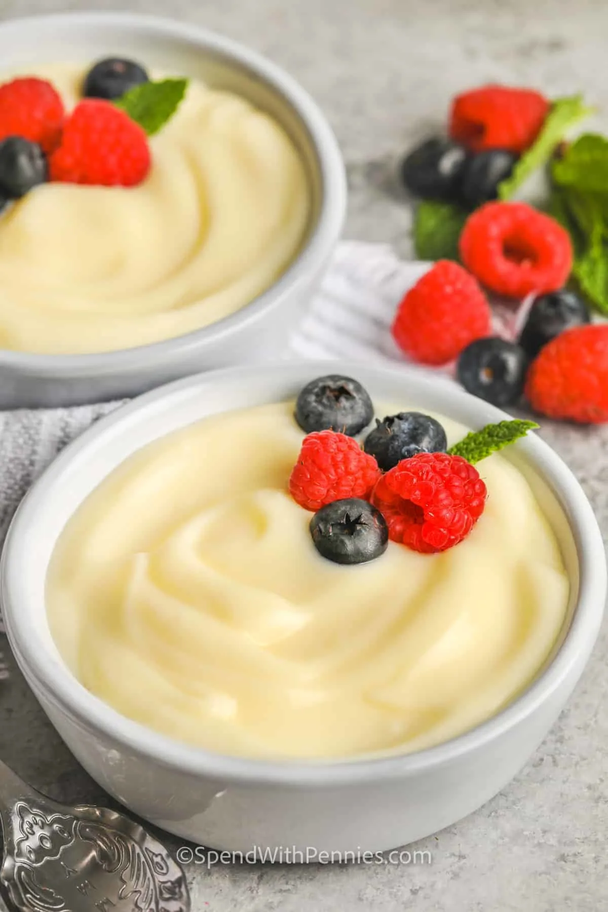 Homemade vanilla custard