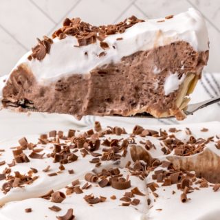 chocolate pie with chocolate pudding