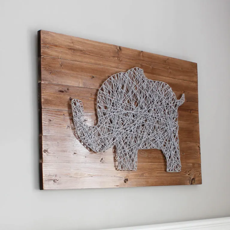 DIY Nursery elephant String Art Tutorial