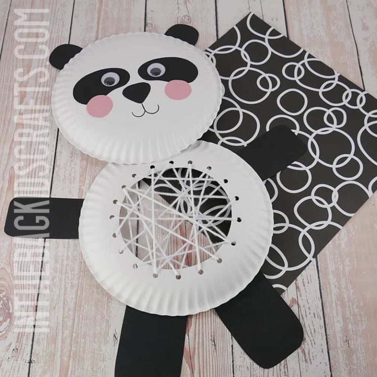 Paper Plate Panda Craft (with FREE Craft Template)