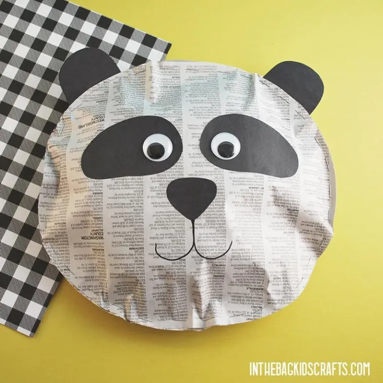 Easy Panda Craft with Newspaper