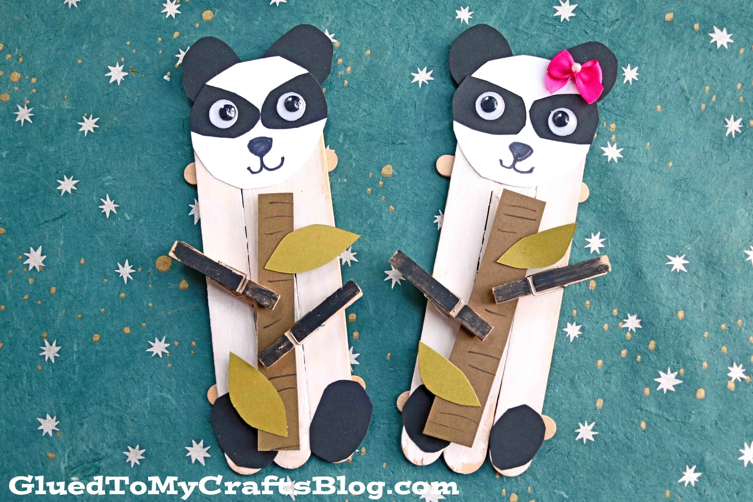 Popsicle Stick Panda Bear Craft