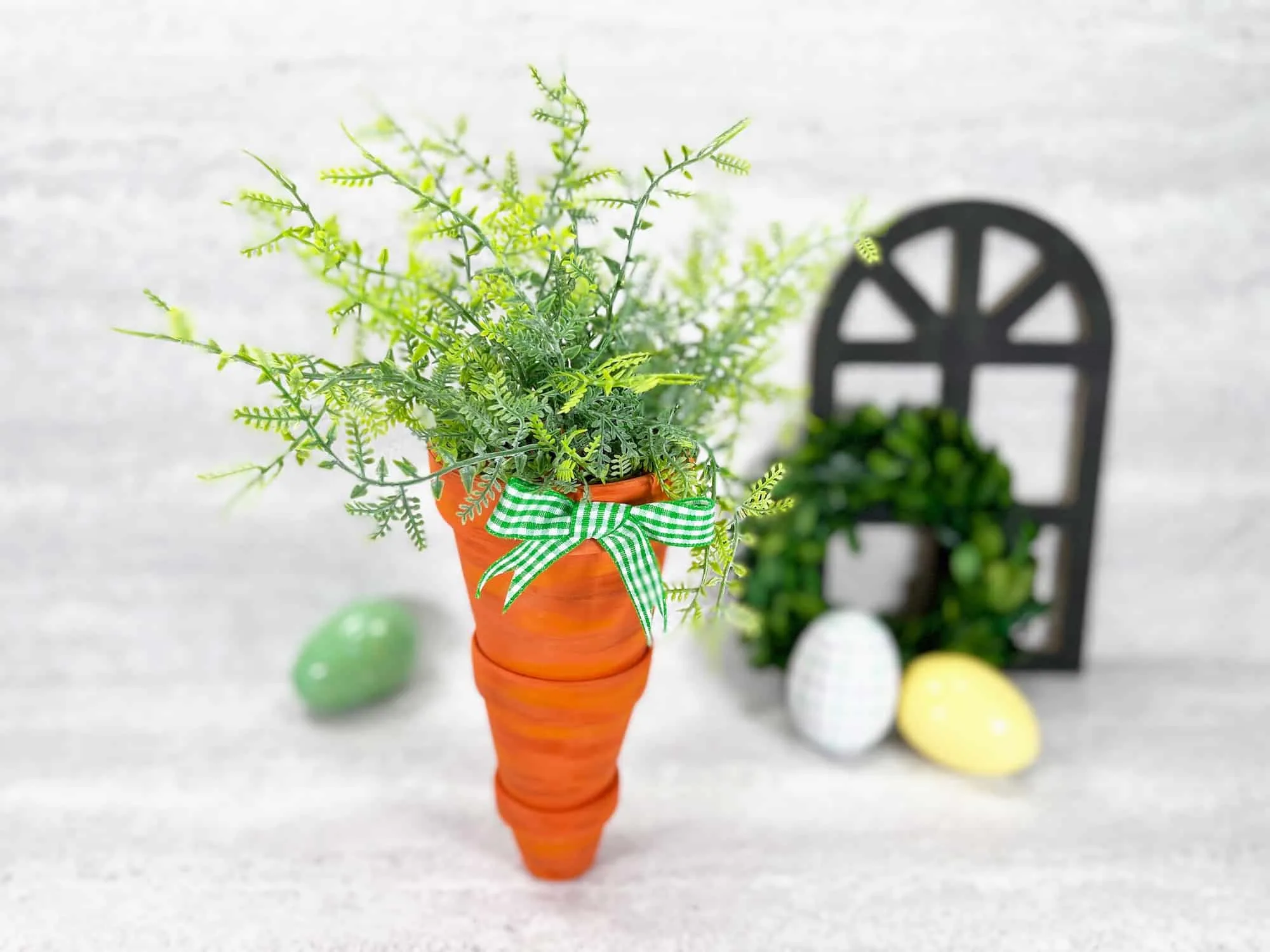 Easy Stacked Clay Pot Carrot: Dollar Tree DIY