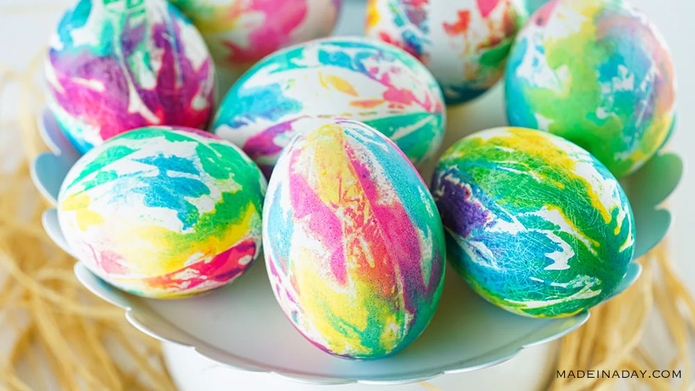 Colorful Tie Dye Easter Eggs