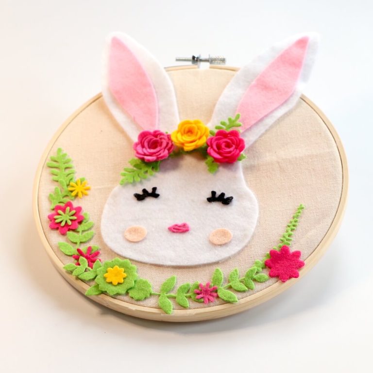 DIY Felt Bunny Wall Decor