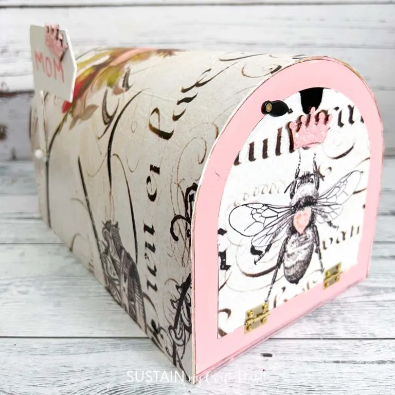 decoupaged memory mailbox for mom