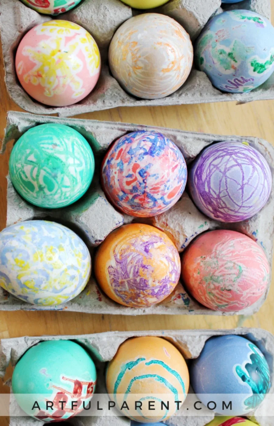 Melted Crayon Eggs