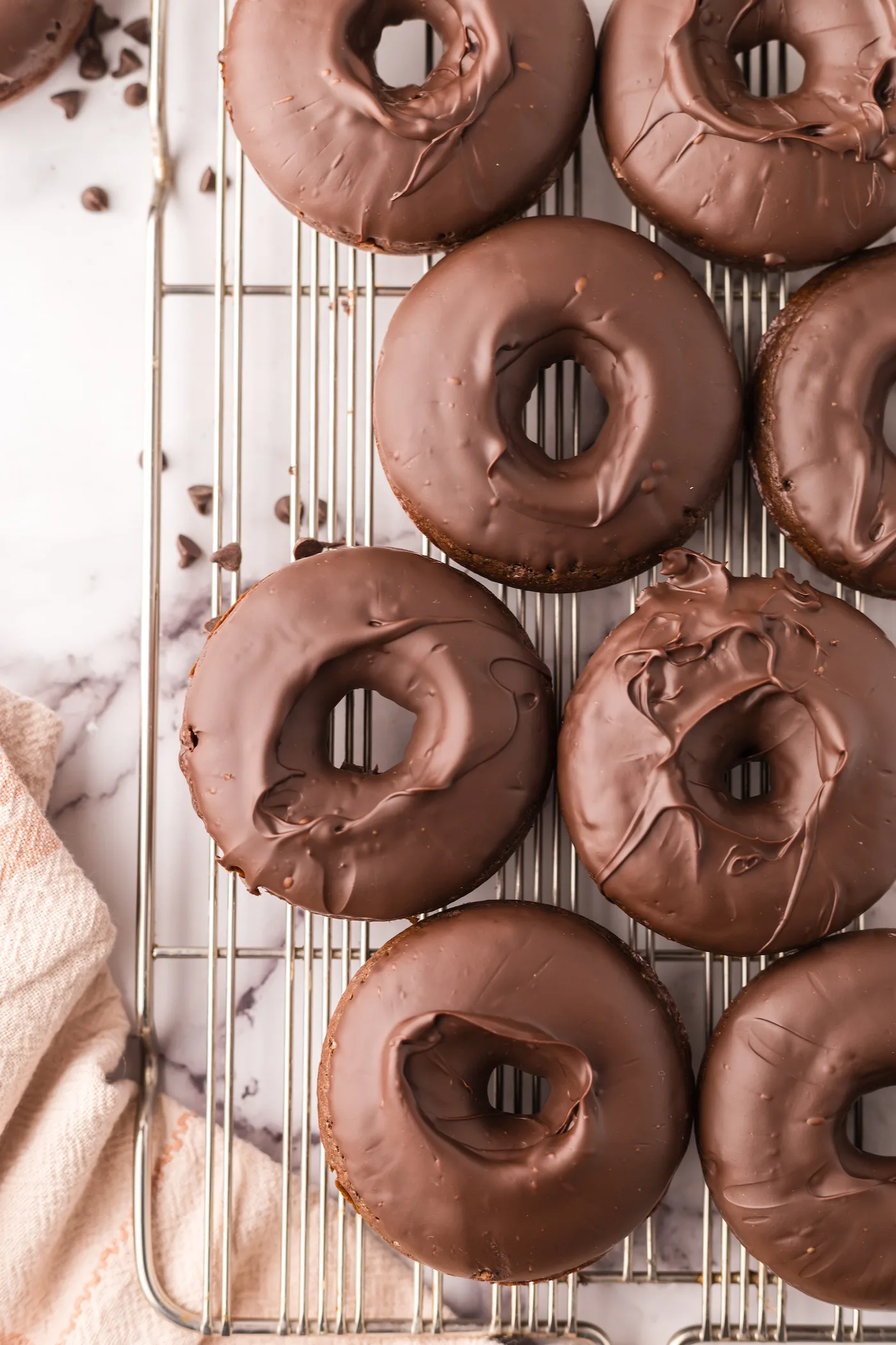 baked chocolate donuts