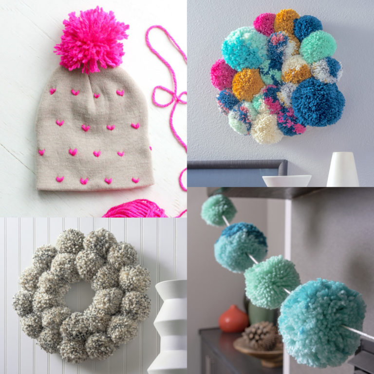 pom pom projects made with a pom pom maker