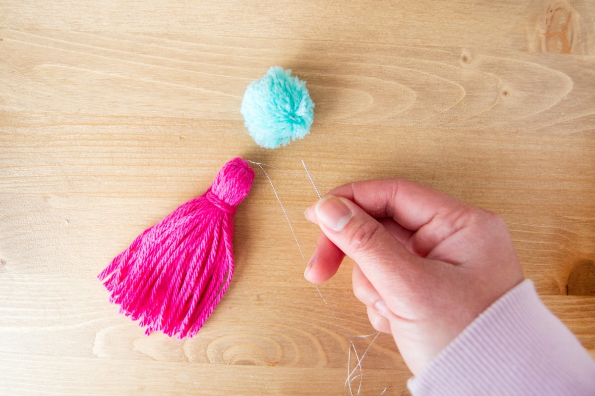 Attach Tassel to Pom Pom