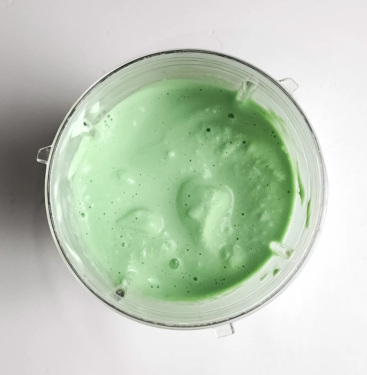Ice cream, milk, extract blended with green food coloring