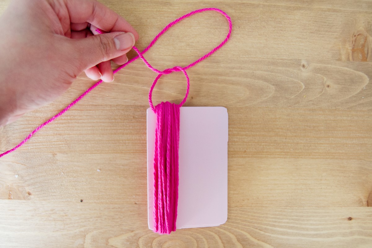 Use Yarn to Tie Top of Tassel