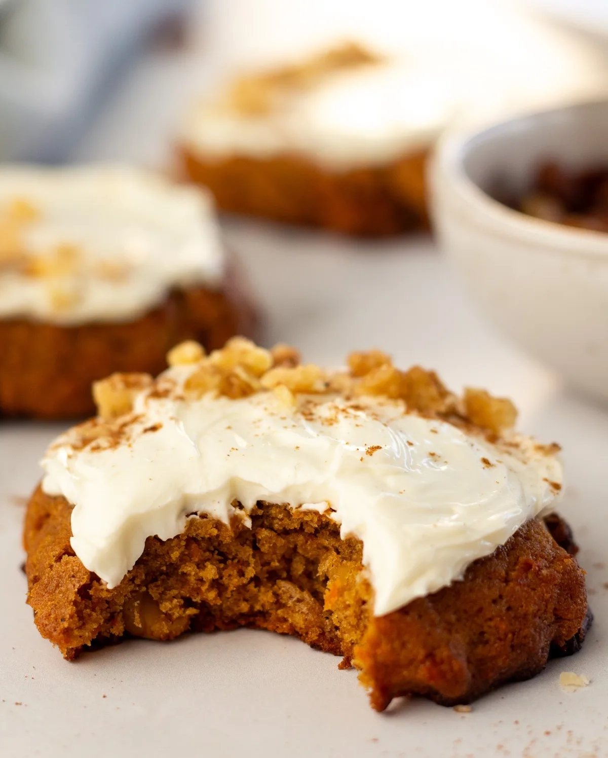 carrot cookies with cream cheese frosting