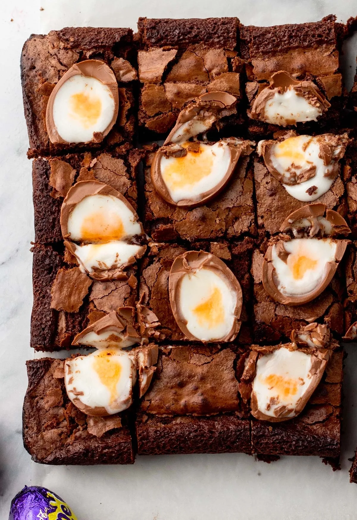 cream egg brownies