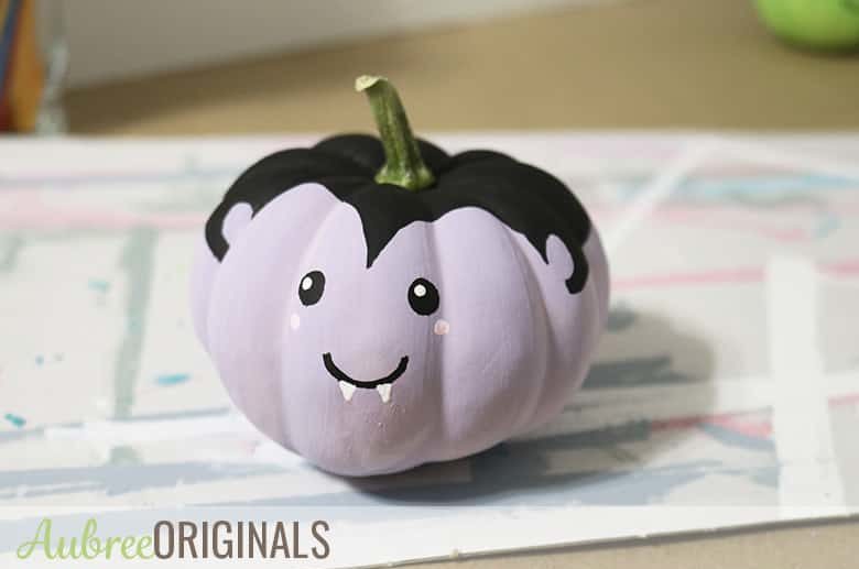 diy vampire painted pumpkin tutorial