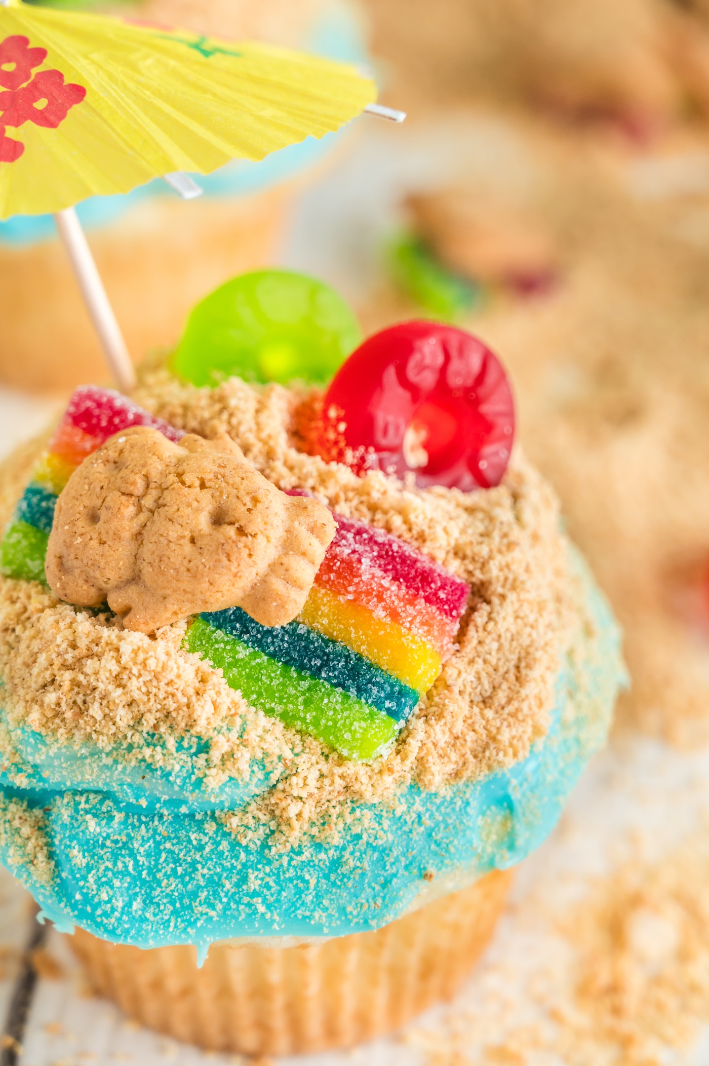 easy beach themed cupcakes