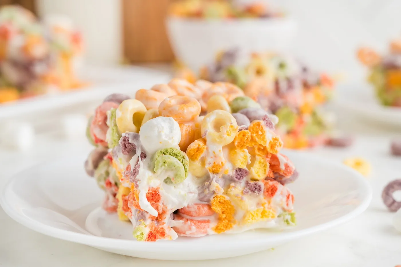 froot loop bar on a plate