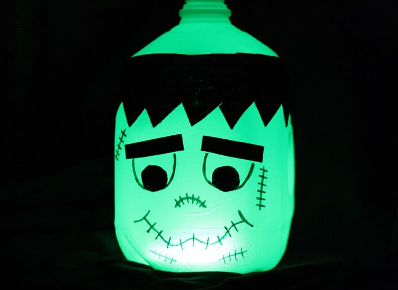 Glow in the Dark Frankenstein Milk Jug