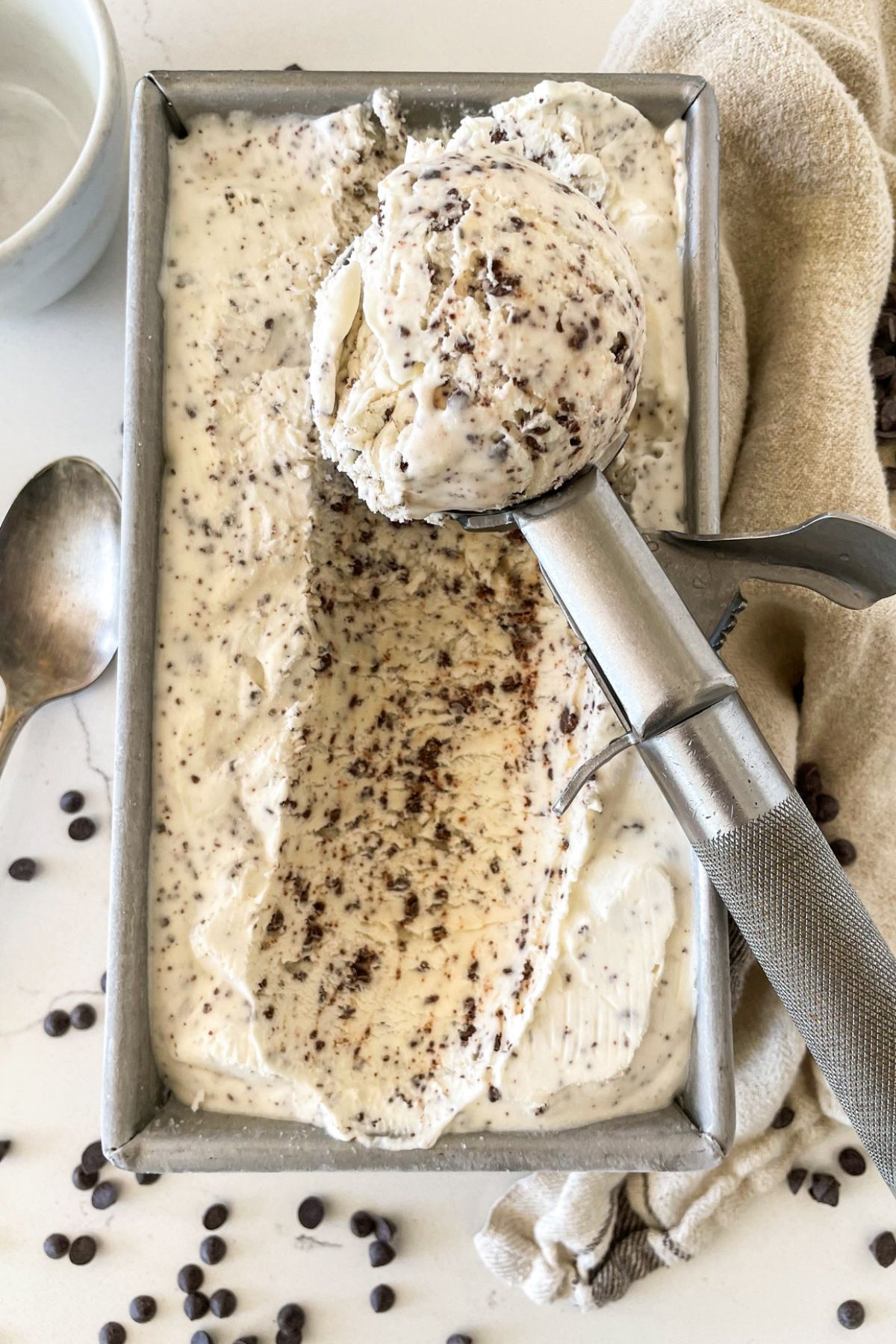 Incredible No-Churn Chocolate Chip Ice Cream (+ Mint Variation)