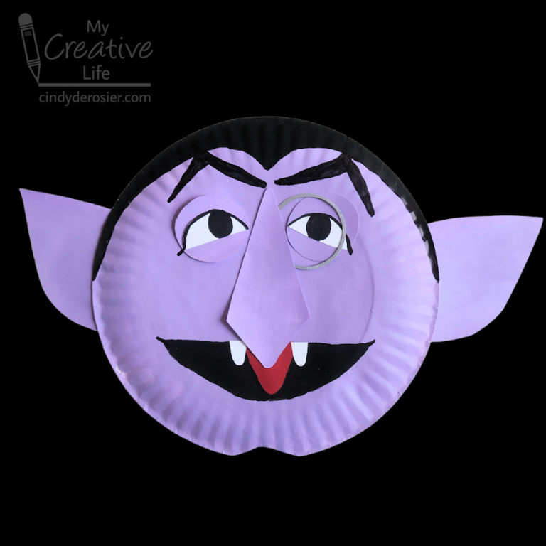 Paper Plate Sesame Street: Count von Count