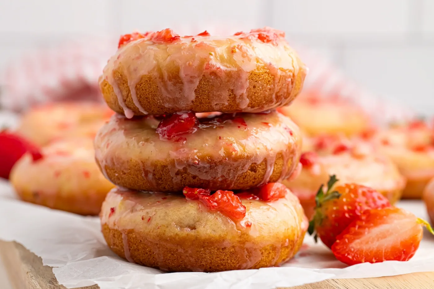 strawberry glazed donuts