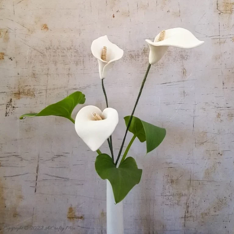 Quick And Easy Air Dry Clay Arum Lilies