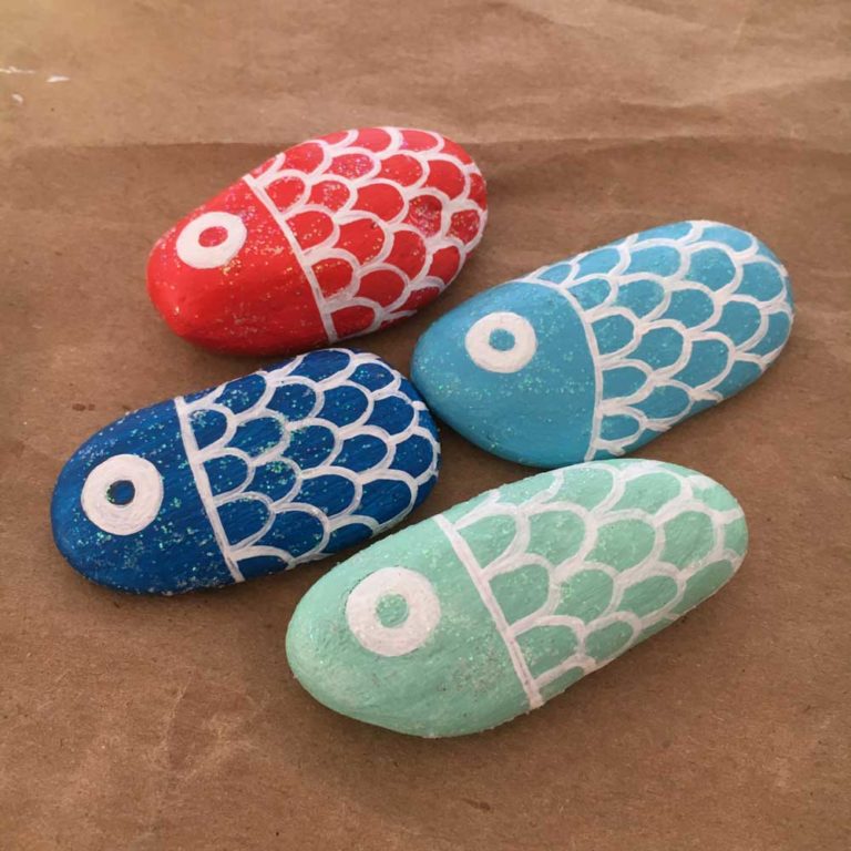 Rock Painting: Fishy Pebbles