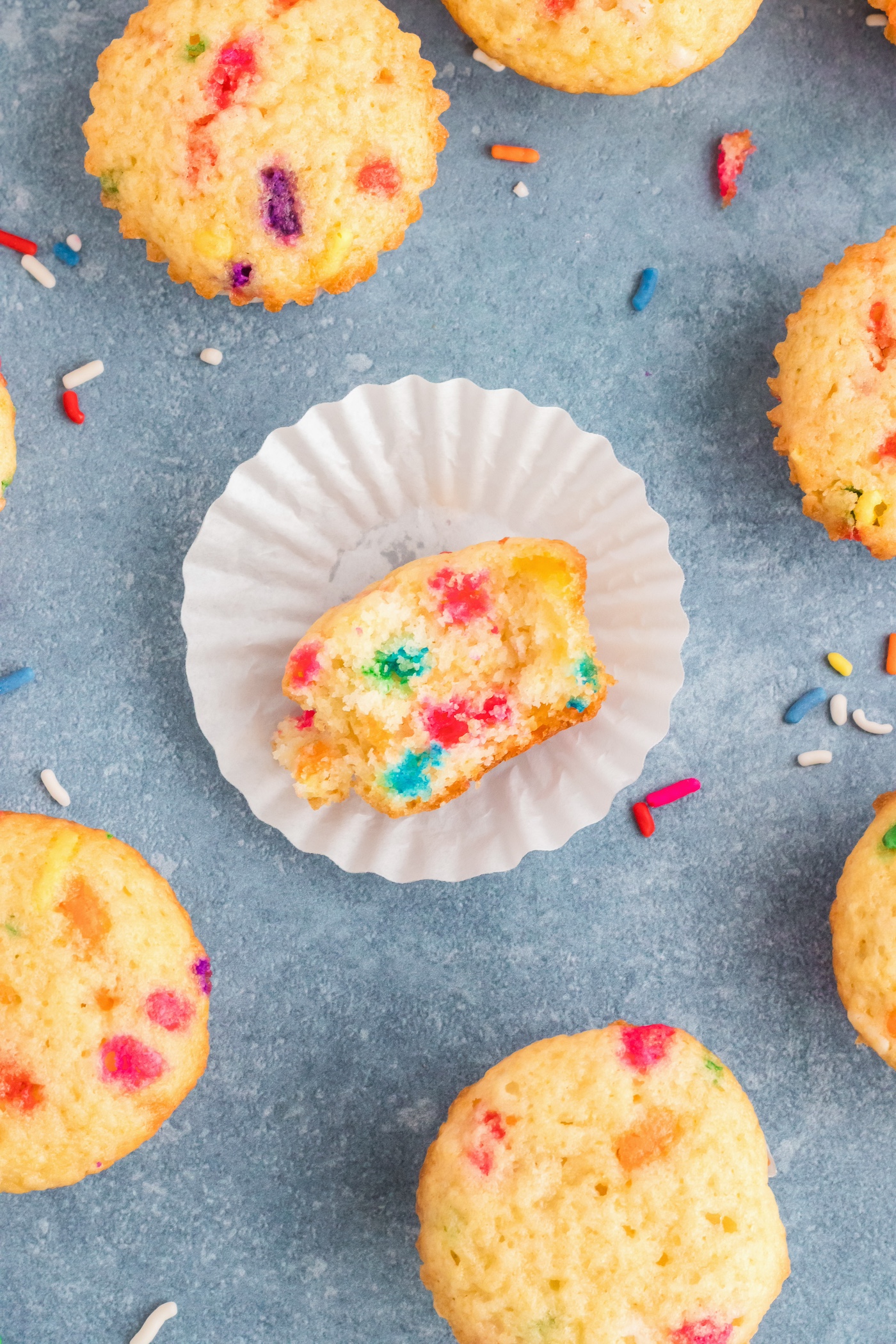confetti mini muffins