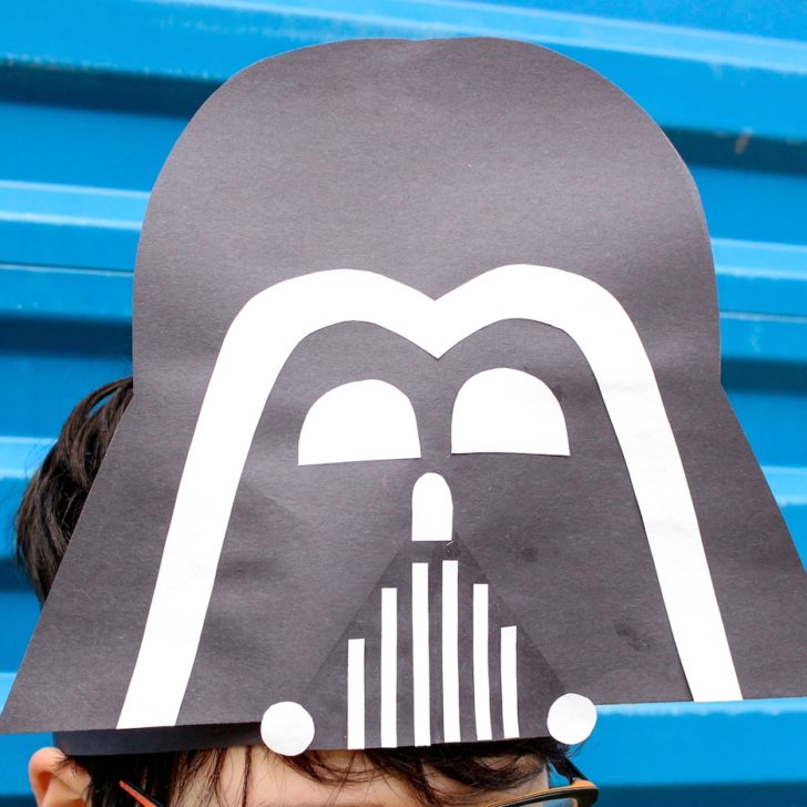 Darth Vader Paper Hat for Star Wars Day - DIY Candy