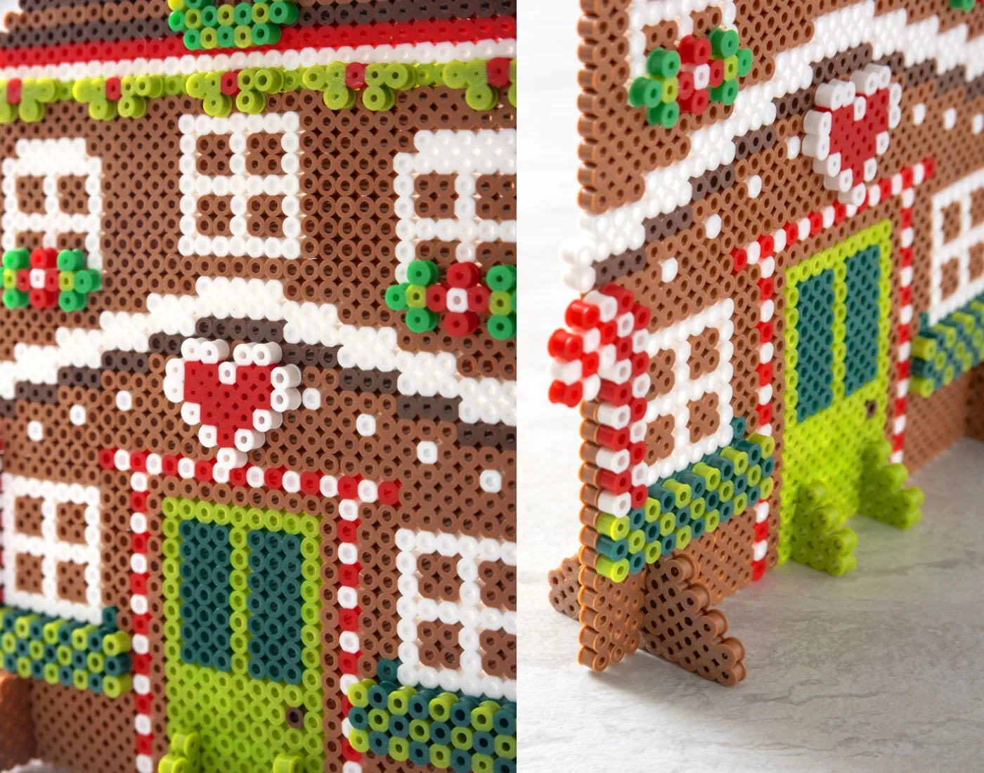 detail of large gingerbread house