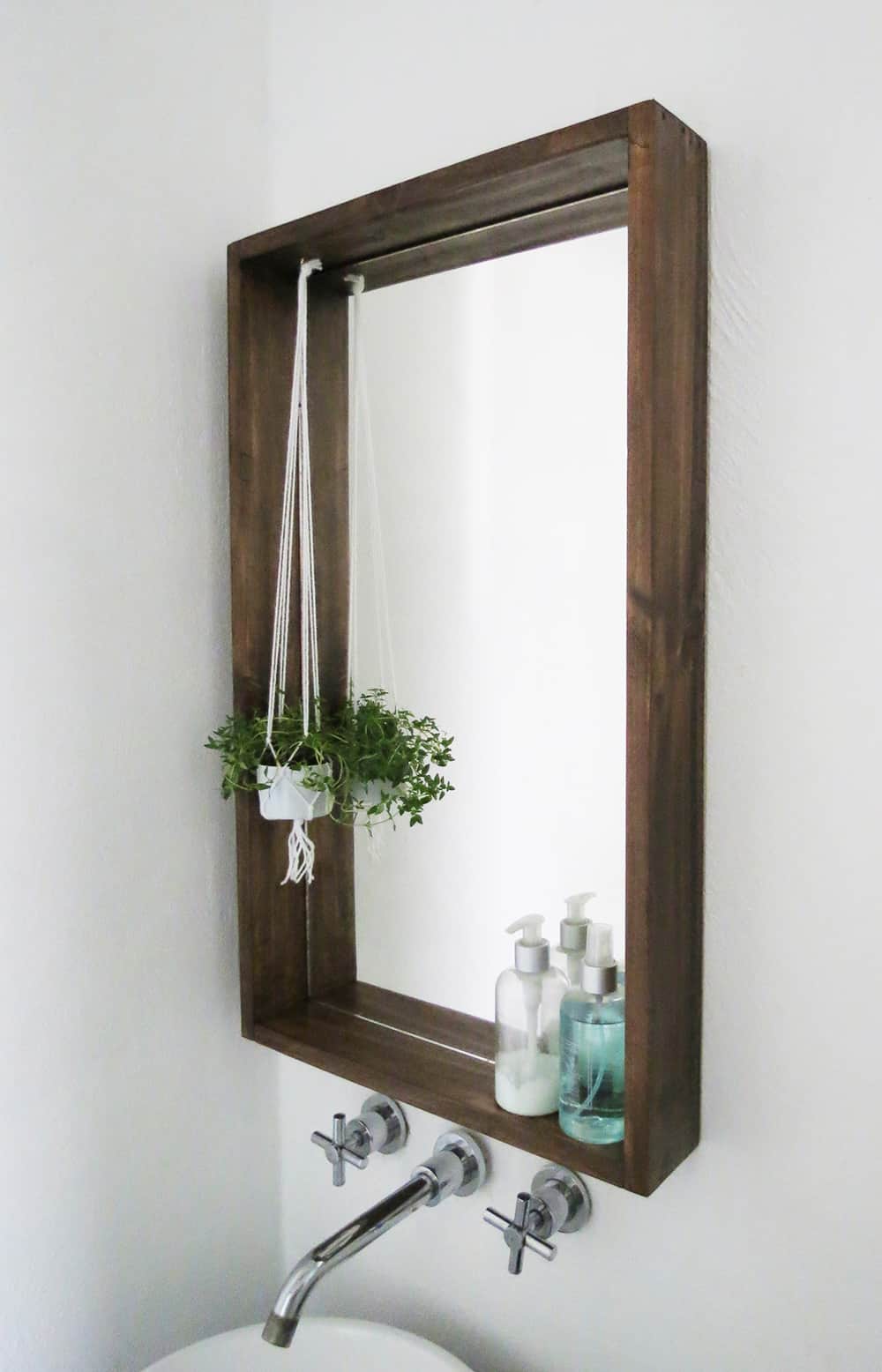 DIY boxed mirror frame