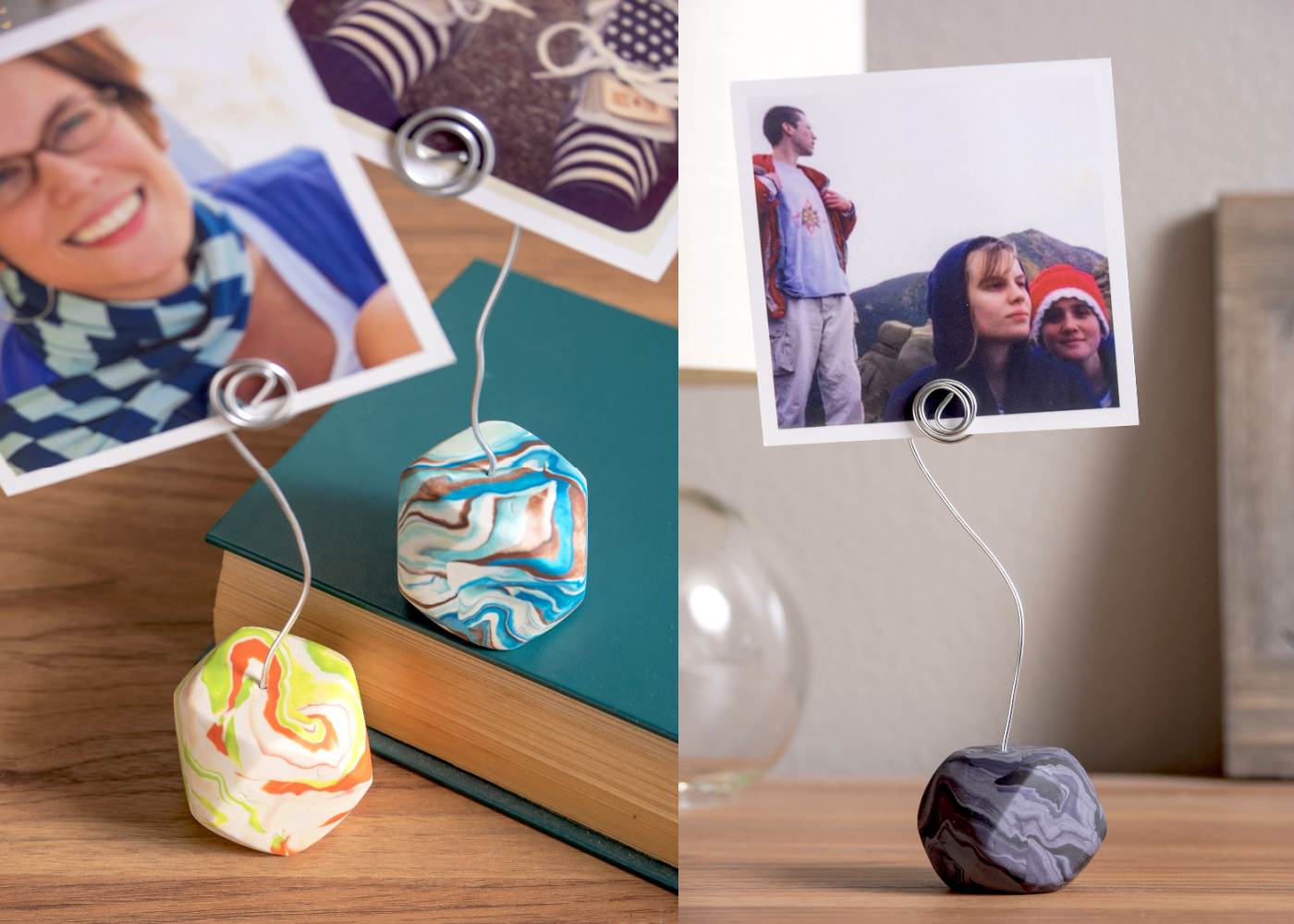 diy photo holders made from clay
