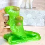 homemade green booger slime