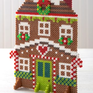 large 3D perler bead house