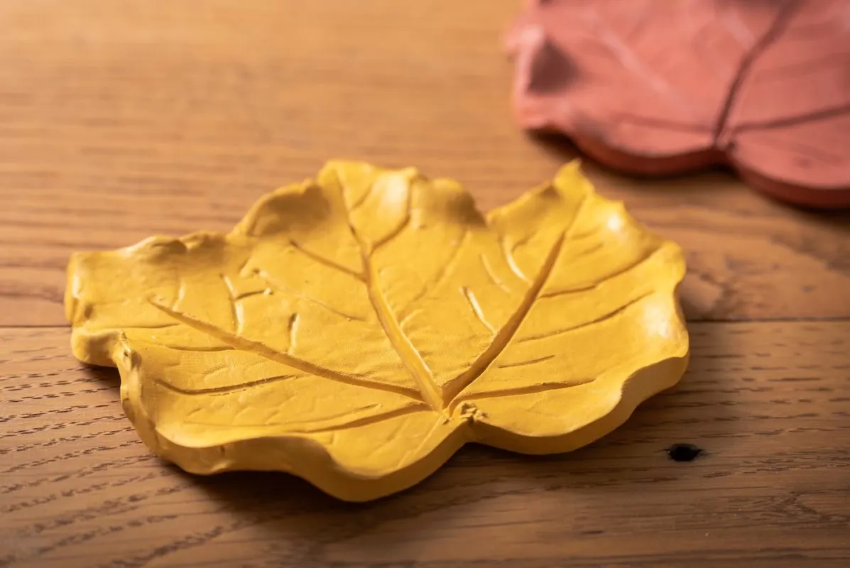 polymer clay leaf