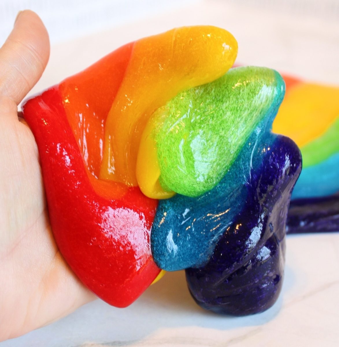 Rainbow Slime for Colorful Play - DIY Candy