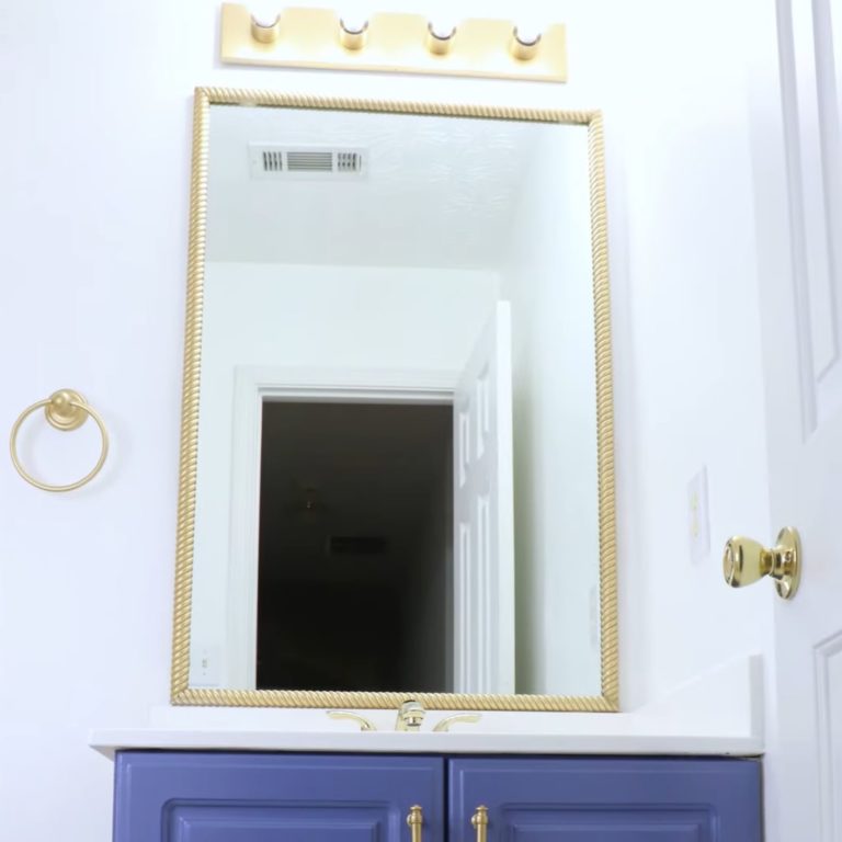 renter friendly chair rail frame for mirror