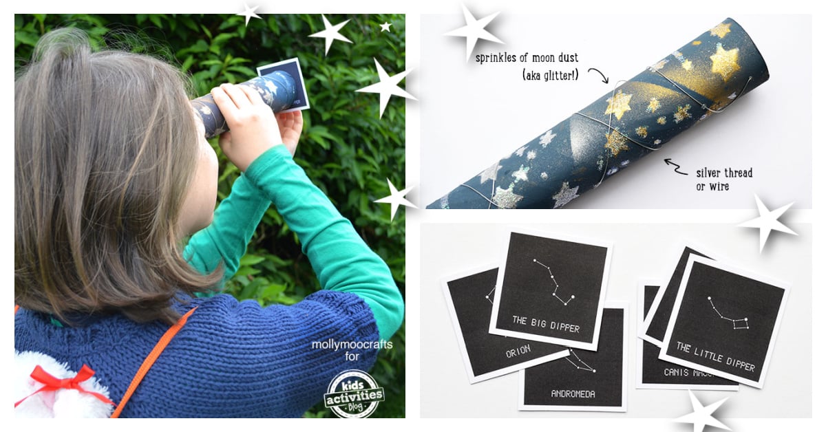 Cool Constellations Telescope Craft With Printable Cards